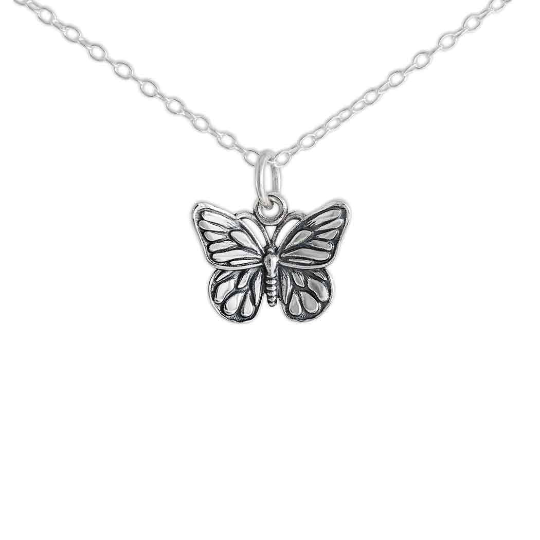 Monarch Butterfly Necklace - Sterling Silver