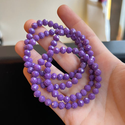 Phosphosiderite Bead Bracelet