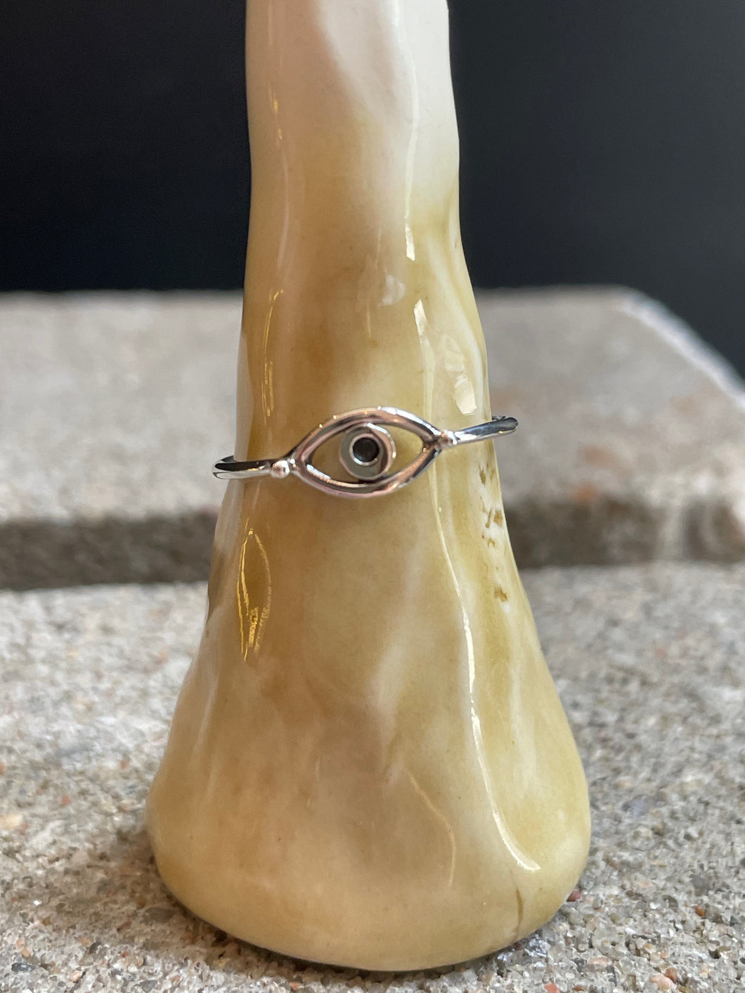 Evil Eye Ring - Sterling Silver