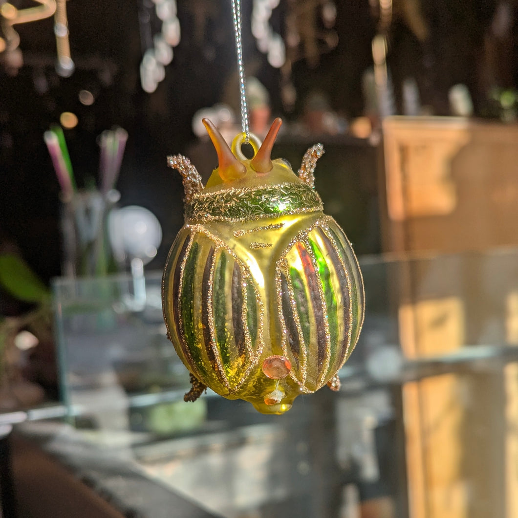 Glass Beetle Ornament