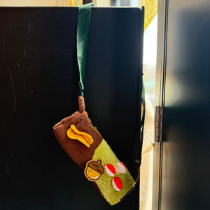 Corduroy Log Crossbody Bag