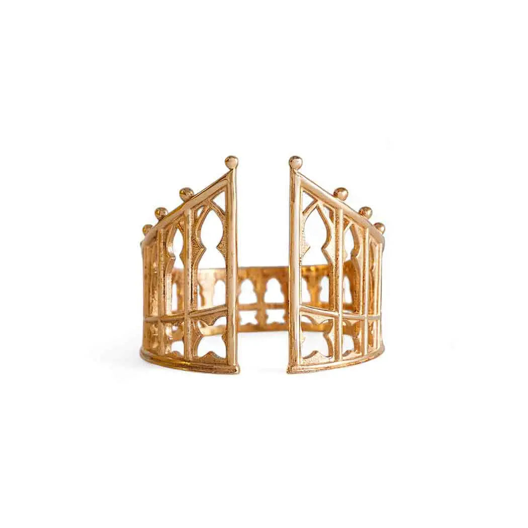 Adjustable Gothic Gate Ring - Bronze
