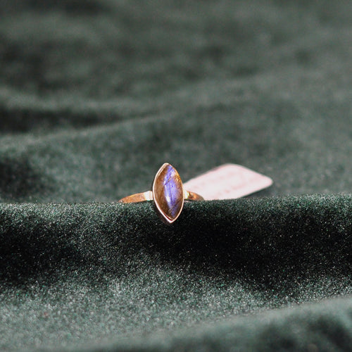 Labradorite Marquis Ring - Sterling Silver