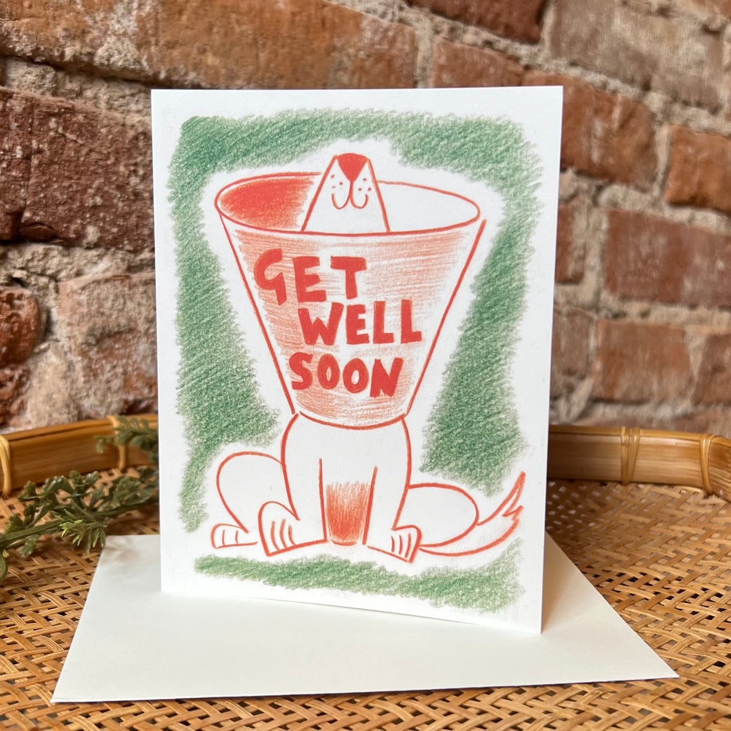 Get Well Soon Dog Card