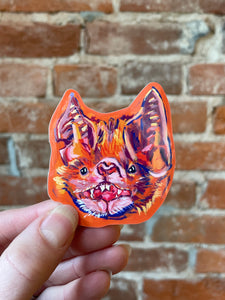 Orange Bat Sticker