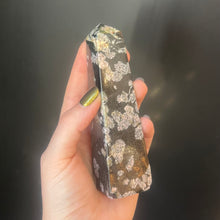 Load image into Gallery viewer, Black Jade w/ Pink Thulite Obelisk Polished Tower