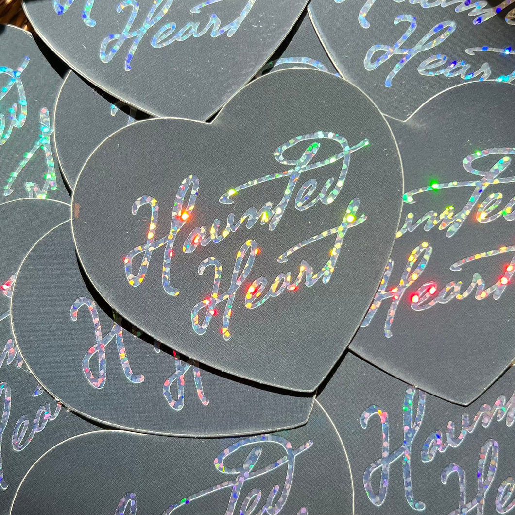 Haunted Heart Glitter Sticker