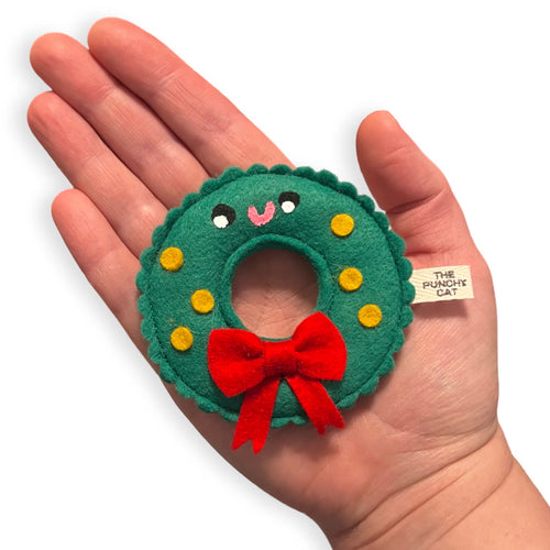 Catnip Holiday Wreath Toy