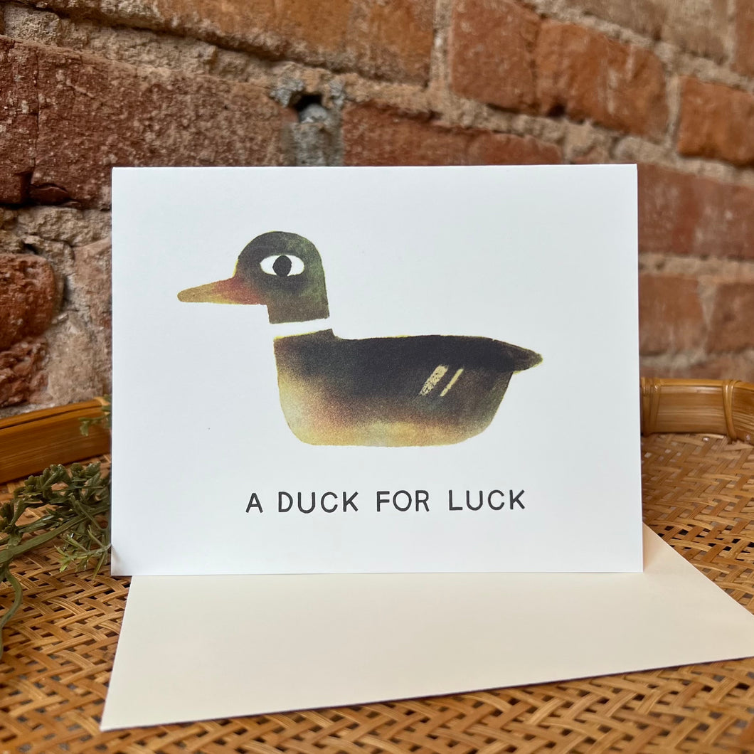 A Duck For Luck Card