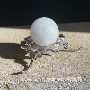 Silver Dragonflies Sphere Stand