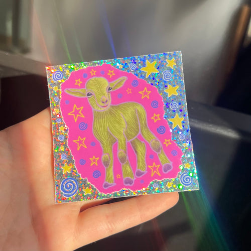 Cosmic Baby Goat Sticker
