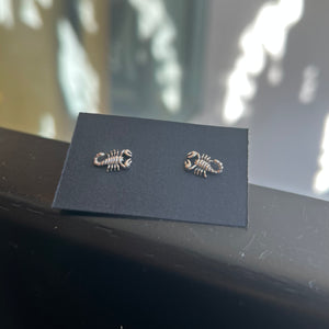 Scorpion Stud Earrings - Sterling Silver