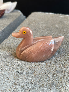 Carved Crystal Ducks