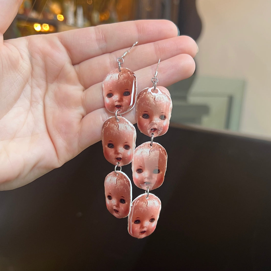Baby Doll Head Stack Earrings