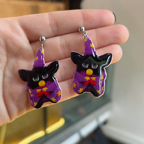 Wizard Furby Earrings