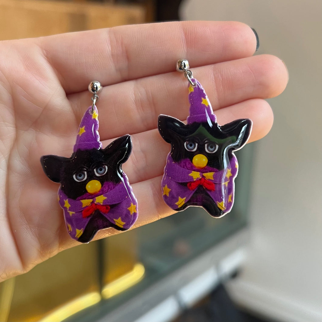 Wizard Furby Earrings