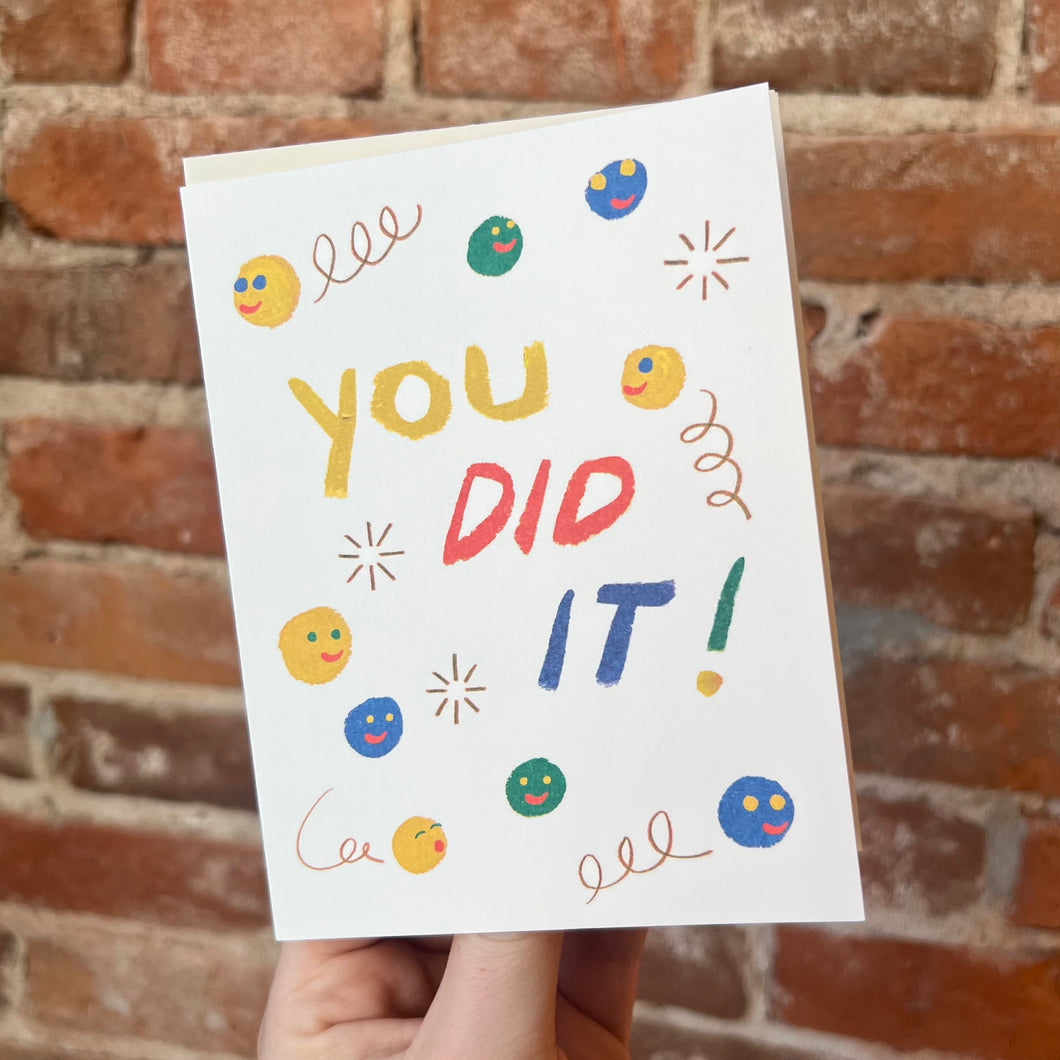 You Did It! Smiley Greeting Card