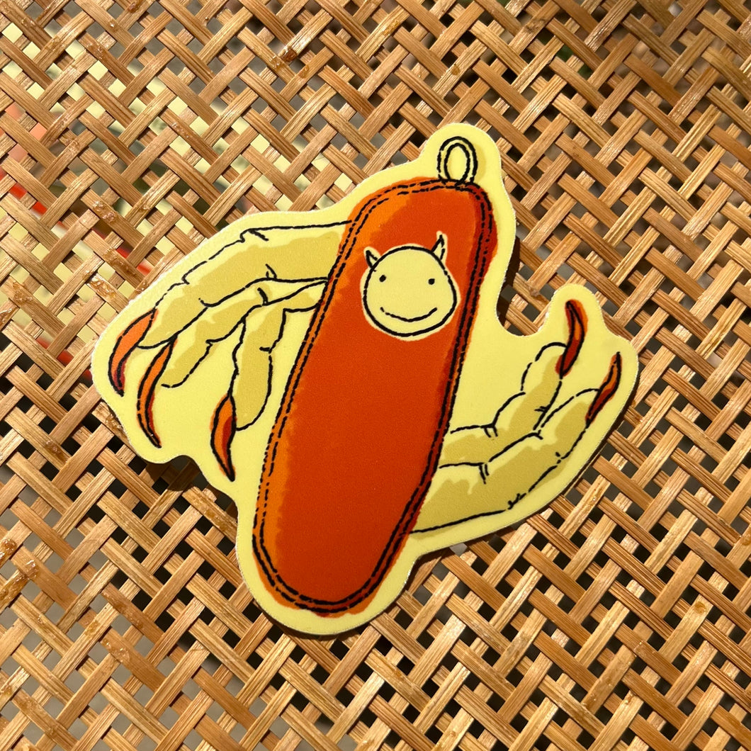 Pocket Knife Fingers Sticker