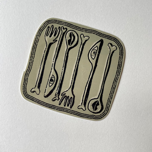 Strange Silverware Sticker