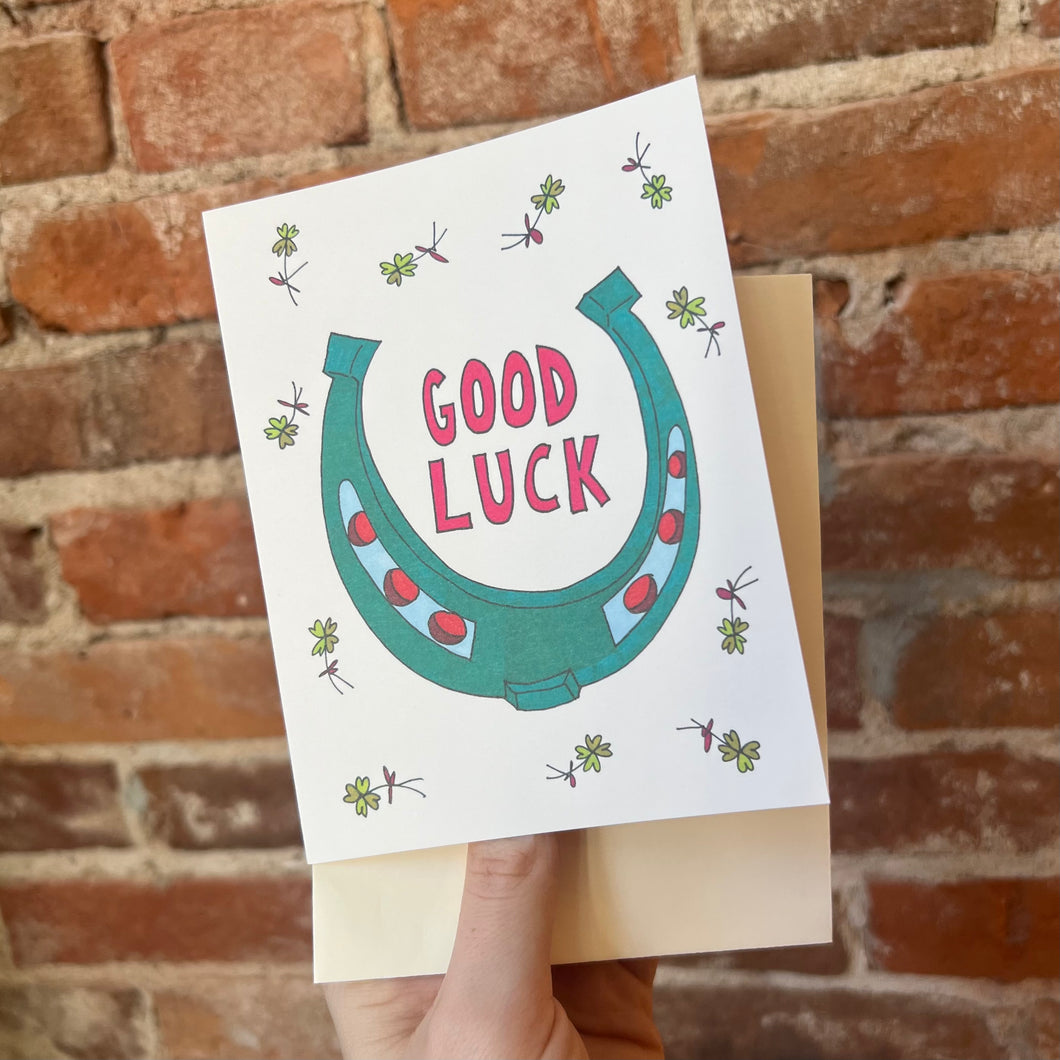 Good Luck Clover Greeting Card