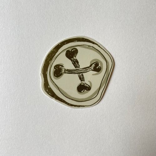 Bone Button Sticker