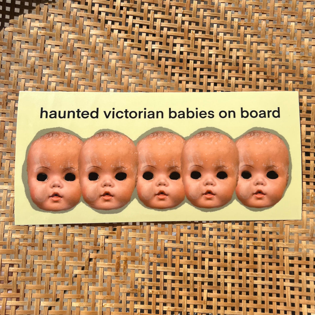 Haunted Victorian Babies on Board Bumper Sticker