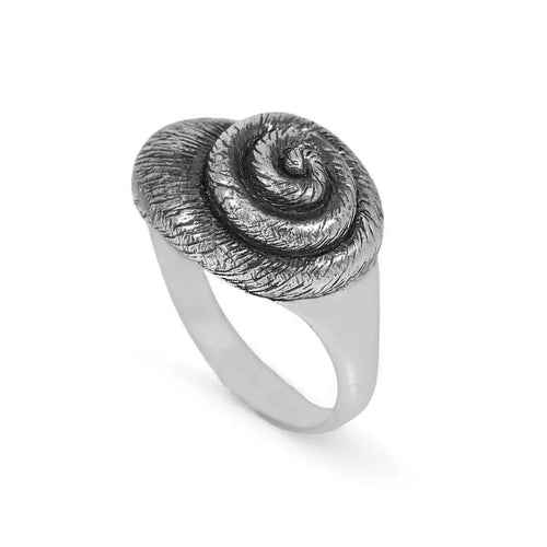 Large Shell Ring - Sterling Silver