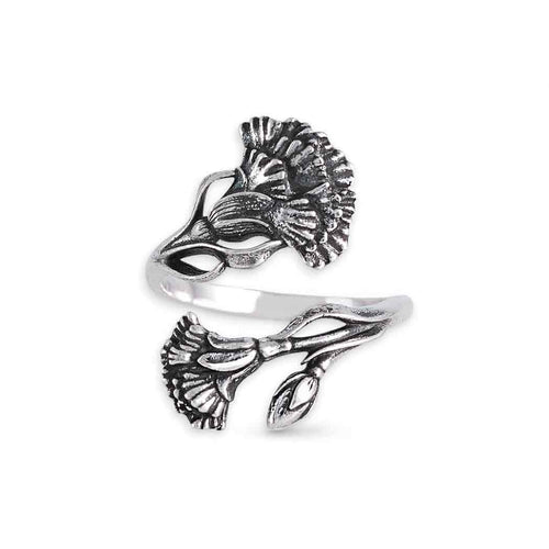 Adjustable Carnation Ring - Sterling Silver