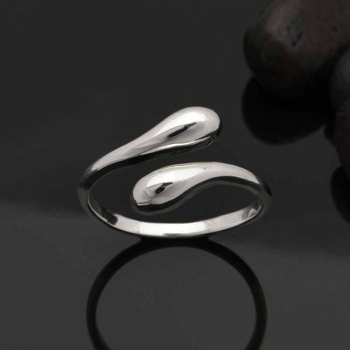 Adjustable Teardrop Ring - Sterling Silver