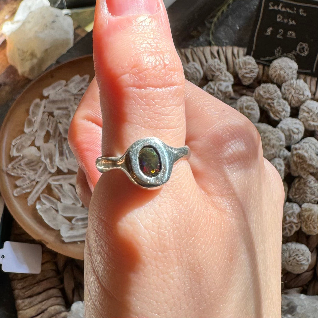 Smoked Opal Molten Ring