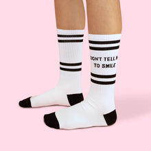 Load image into Gallery viewer, Don’t Tell Me To Smile Socks