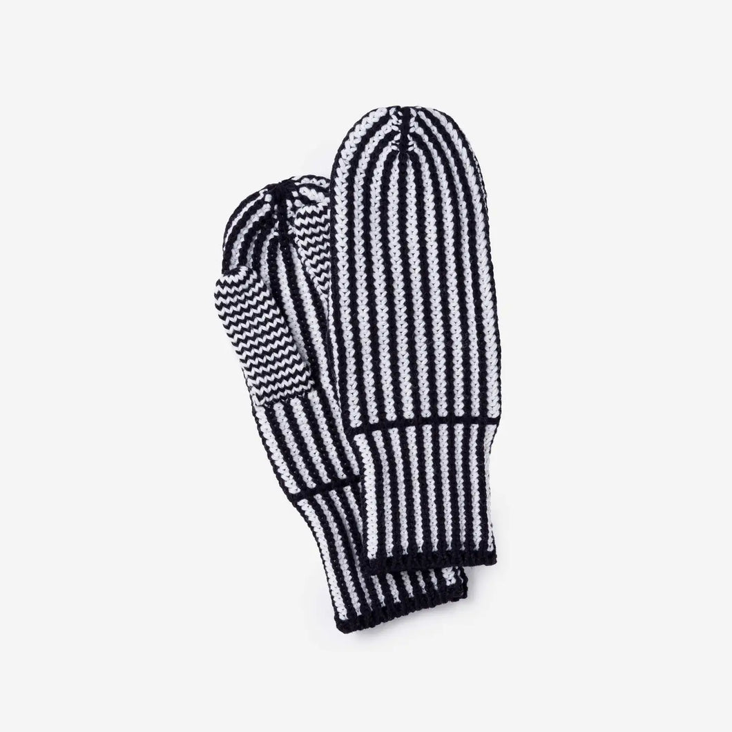 Striped Knit Mittens