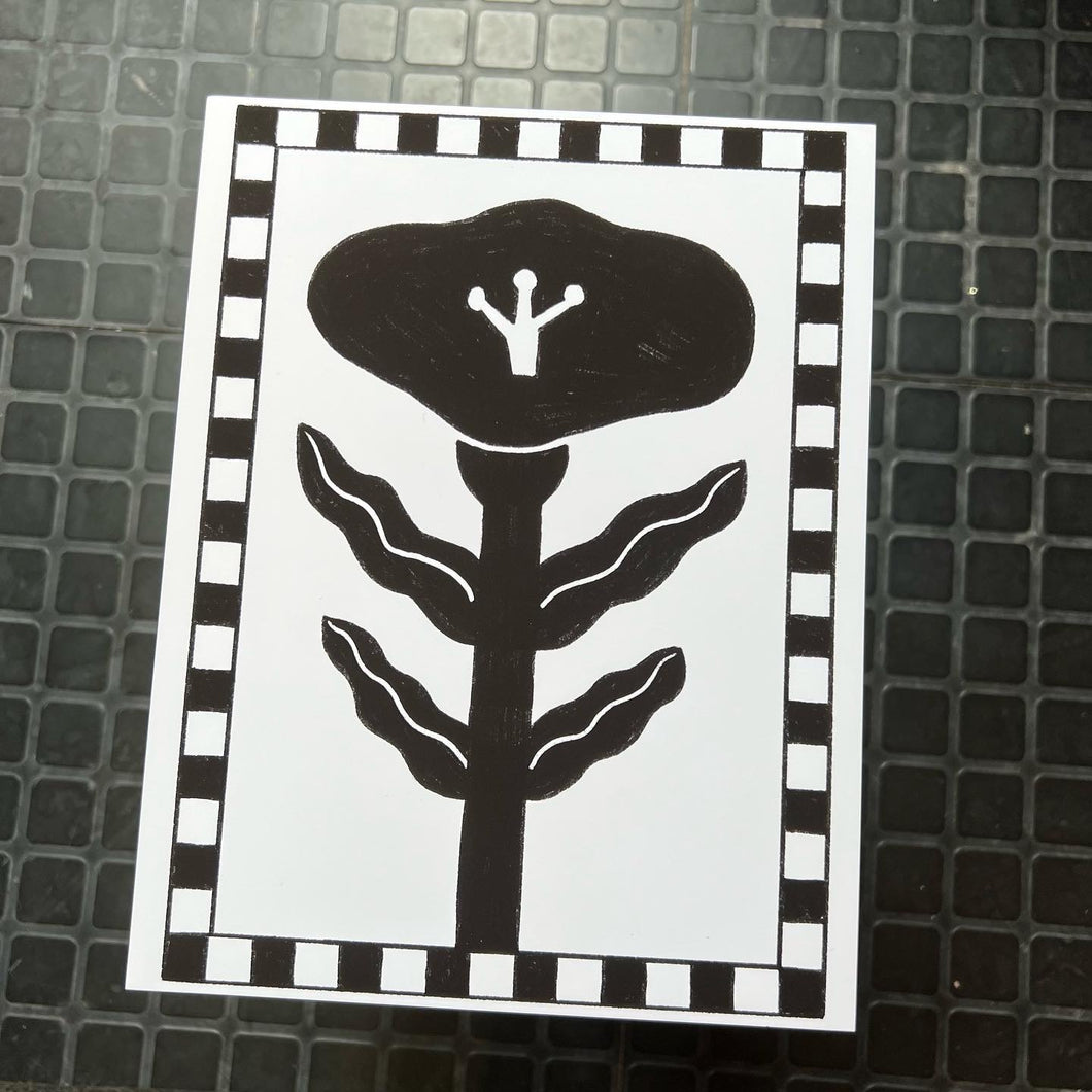 Checkered Flower Print
