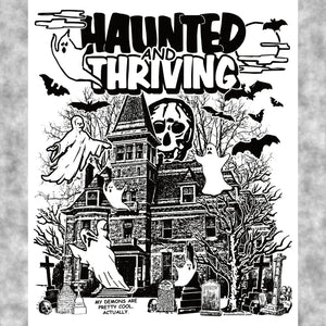 Haunted & Thriving Risograph Poster