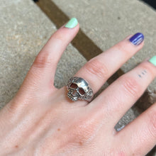 Load image into Gallery viewer, Chunky Skull Ring - Sterling Silver