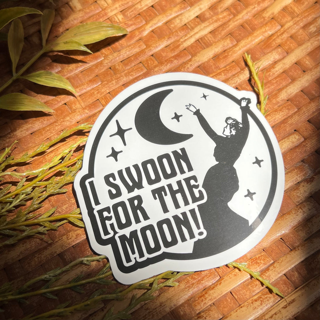 I Swoon for the Moon Sticker