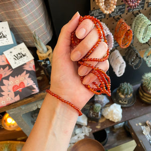 Carnelian Bead Bracelet