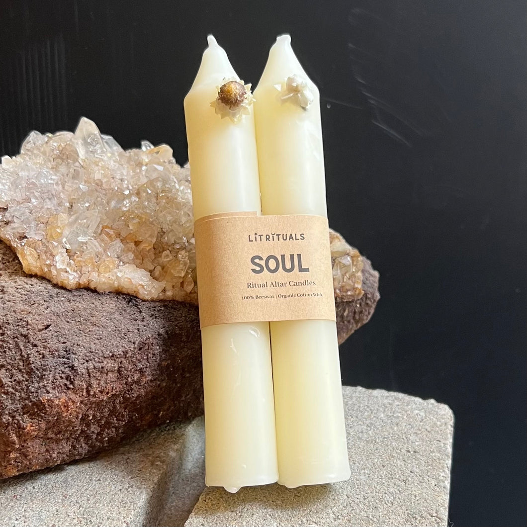 Soul - Large Beeswax Altar Candles
