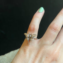 Load image into Gallery viewer, Luna Moth Ring - Sterling Silver