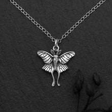 Load image into Gallery viewer, Luna Moth Necklace - Sterling Silver