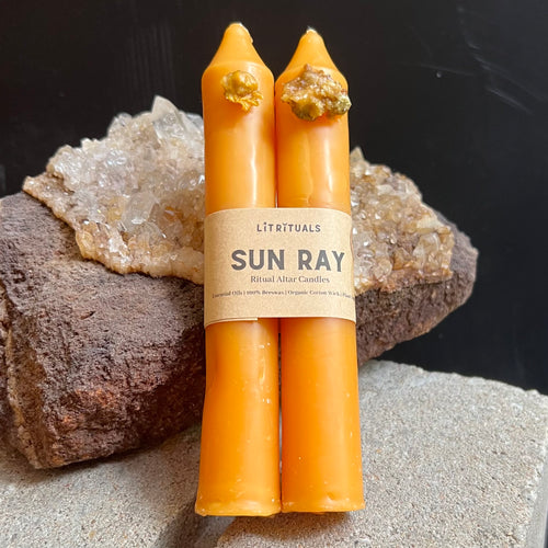 Sun Ray - Large Beeswax Altar Candles