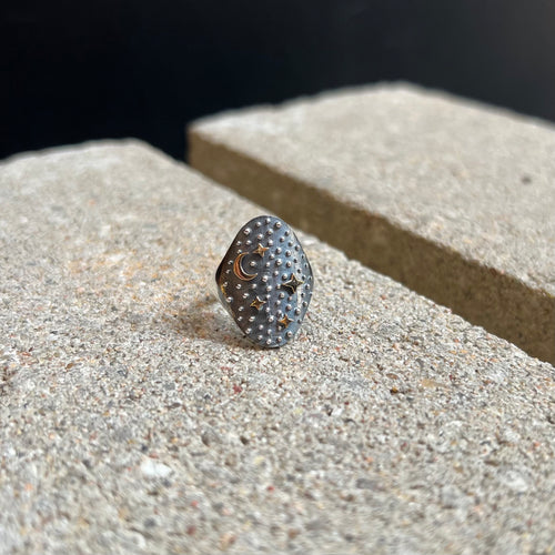 Night Sky Ring - Sterling Silver/Bronze