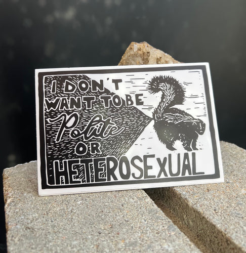 Impolite & Gay Skunk Sticker