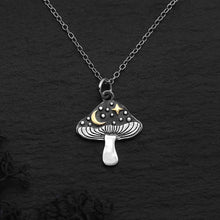 Load image into Gallery viewer, Cosmic Mushroom Necklace - Sterling Silver