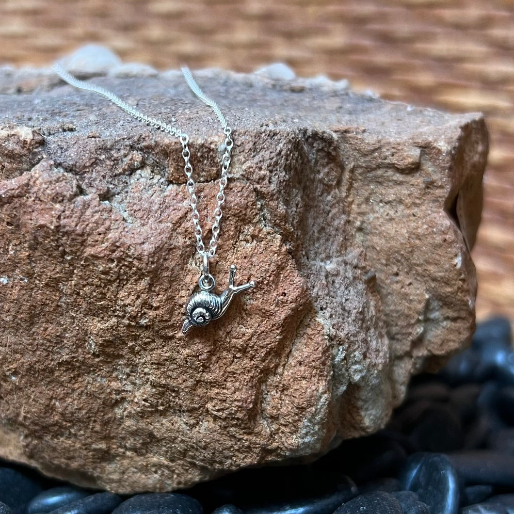 Snail Necklace - Sterling Silver