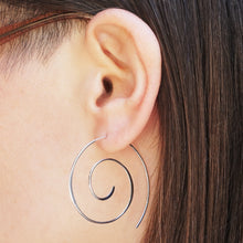 Load image into Gallery viewer, Spiral Wire Earrings - Sterling Silver