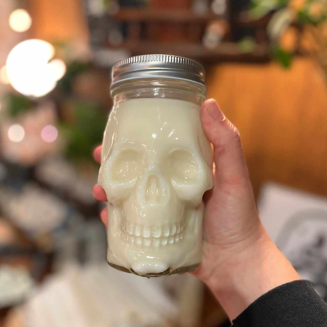 Glass Skull Soy Candle