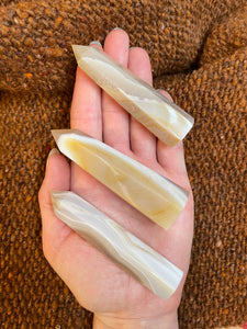 Natural Banded Agate Standing Point