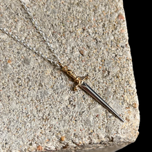 Load image into Gallery viewer, Dagger Necklace - Sterling Silver &amp; Bronze