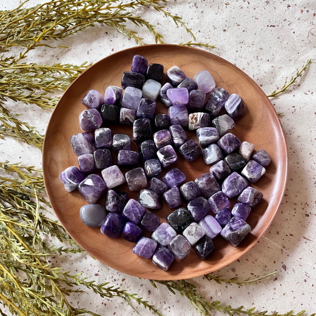 Chevron Amethyst Cubes